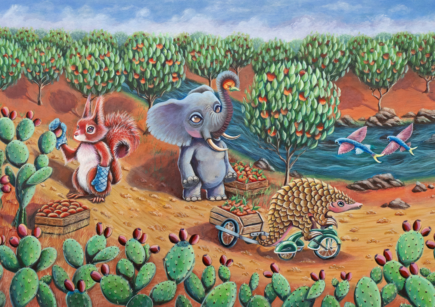 Harvest Helpers - Art Print