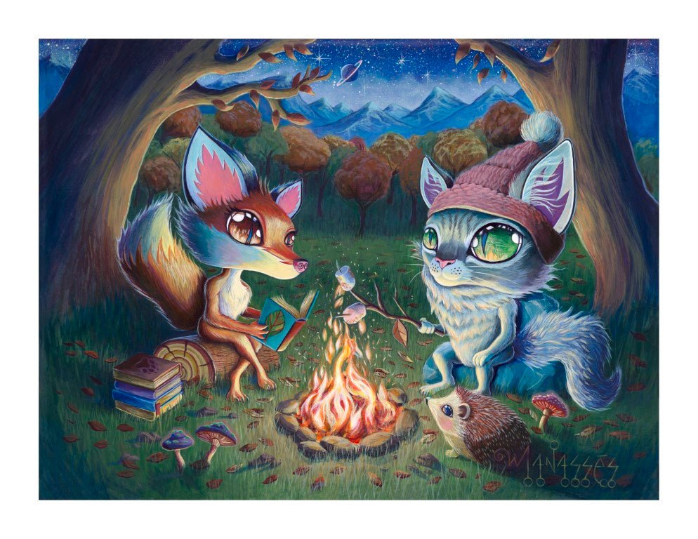 Fire of Knowledge | Fine Art Print - Manasses Art Studio - Manasses Art Studio