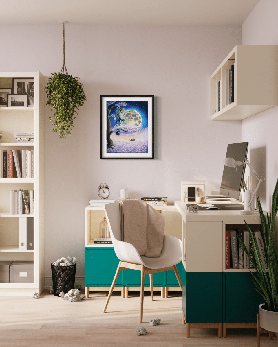 Luna's Embrace | Fine Art Print - Manasses Art Studio - Manasses Art Studio