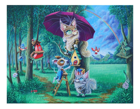 The Fab Birdhouse Makeover | Fine Art Print - Manasses Art Studio - Manasses Art Studio